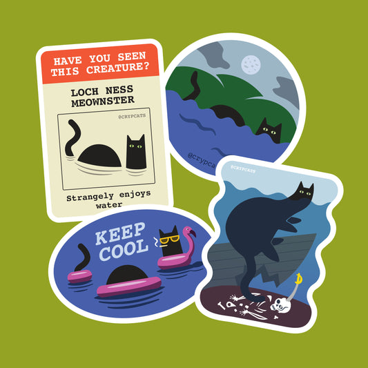 Loch Ness Meownster Sticker Pack