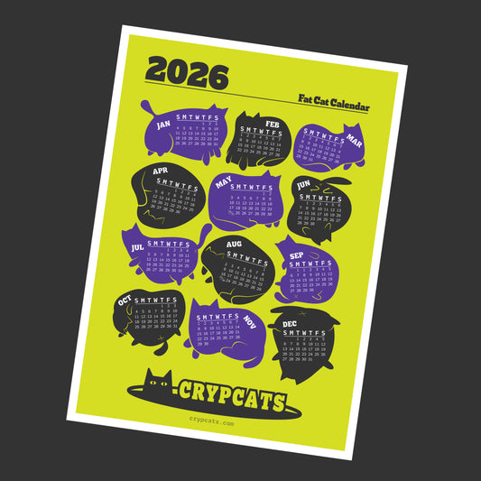 2026 Fat Cat Calendar Poster