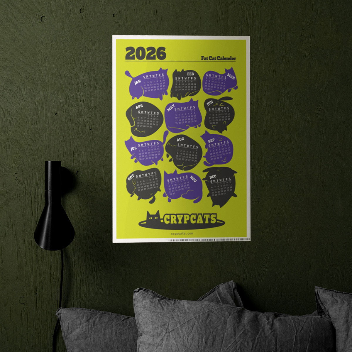 2026 Fat Cat Calendar Poster